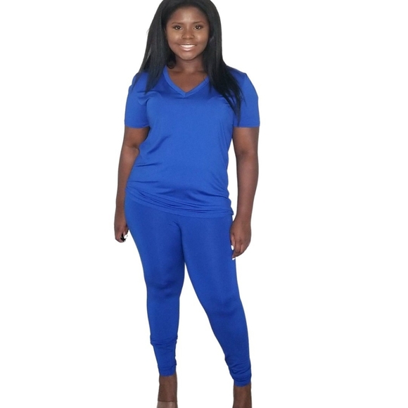 2 piece legging set - Blue - Picture 1 of 5